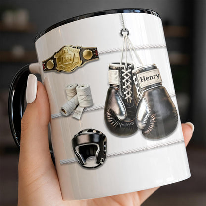 Keep Fighting For Your Dreams Boxing Gloves And Championship Belt