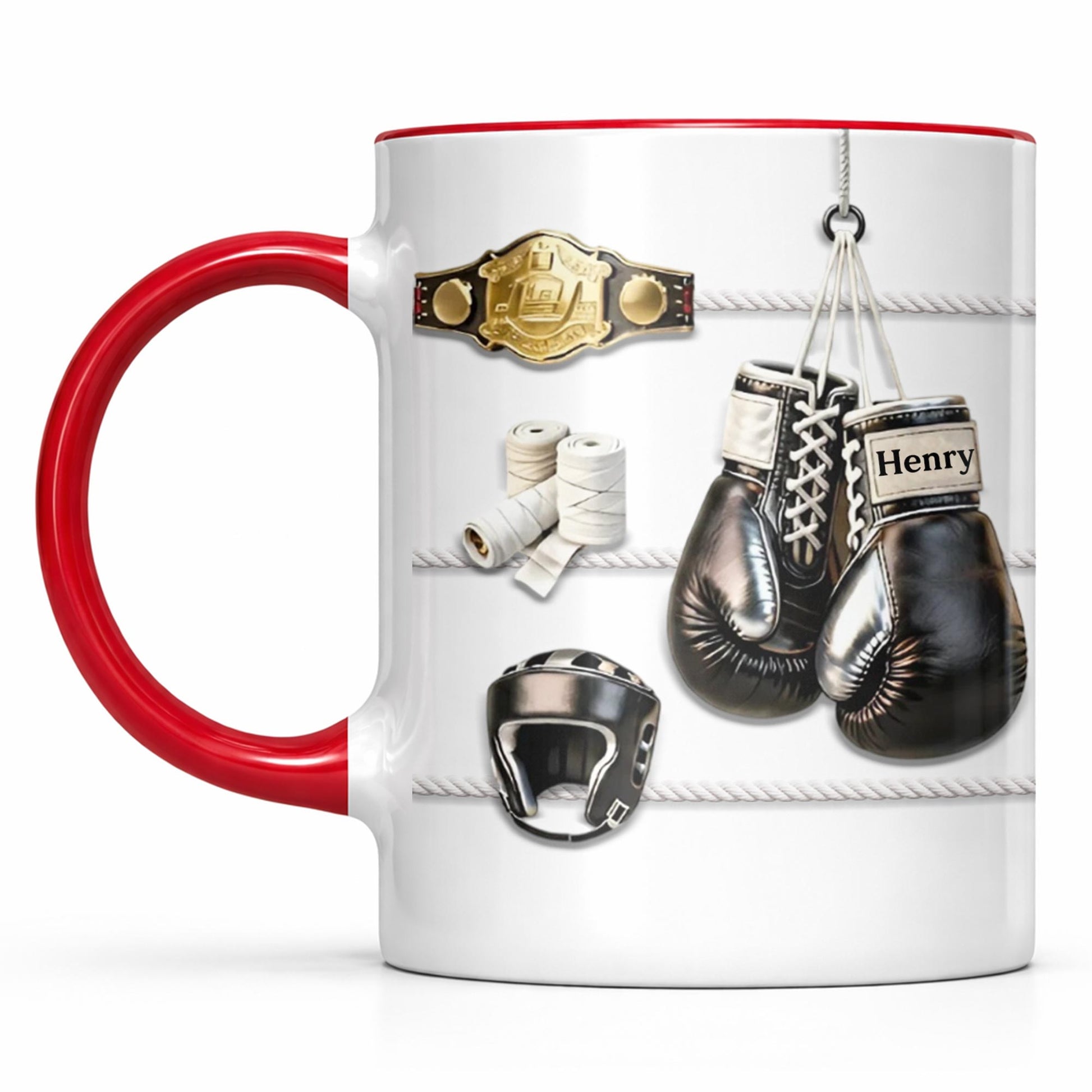 Keep Fighting For Your Dreams Boxing Gloves And Championship Belt