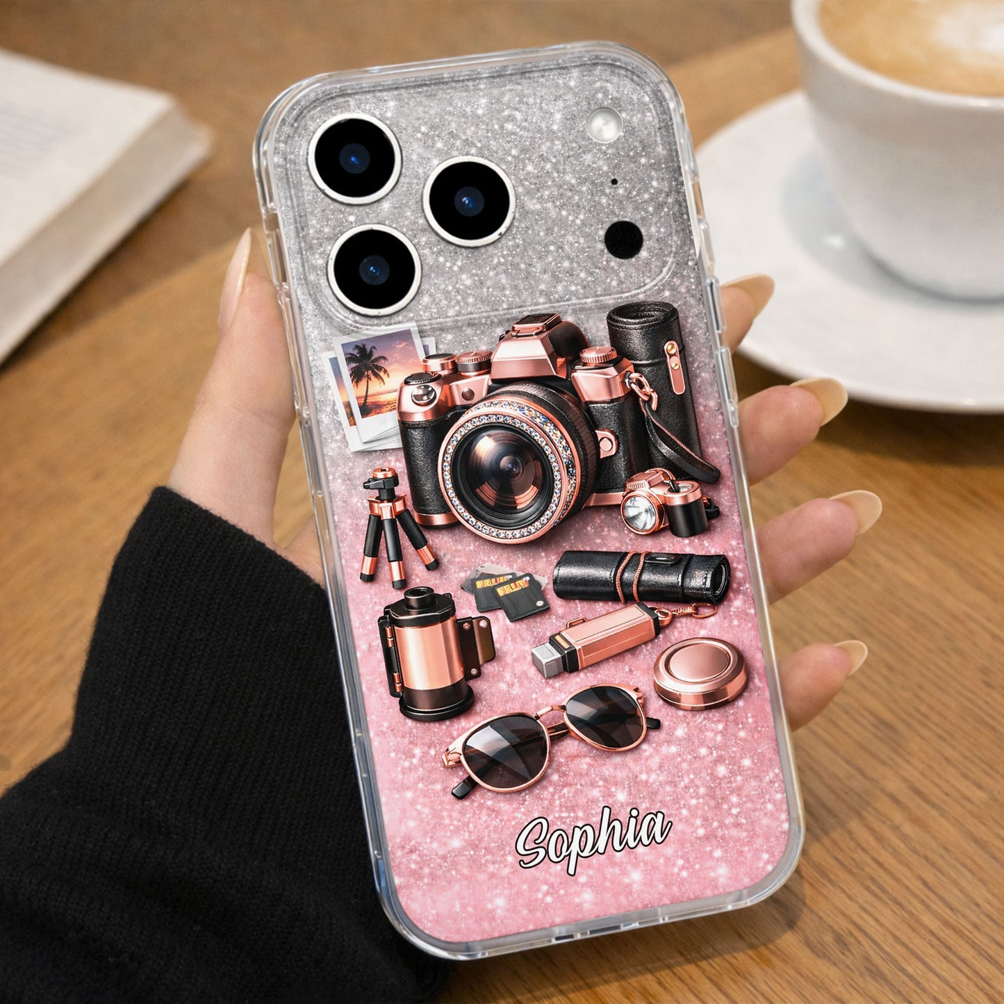 Capture The Magic Of Every Moment Rose Gold Camera And Glitter