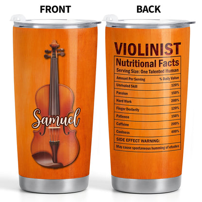 Violinist Nutritional Facts One Talented Human With Violin Graphic
