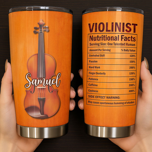 Violinist Nutritional Facts One Talented Human With Violin Graphic
