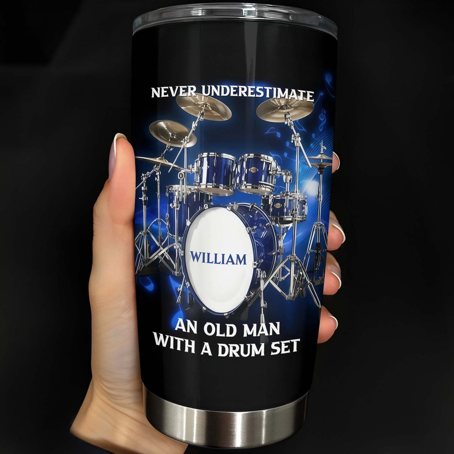 Never Underestimate An Old Man With A Drum Set Music Instrument