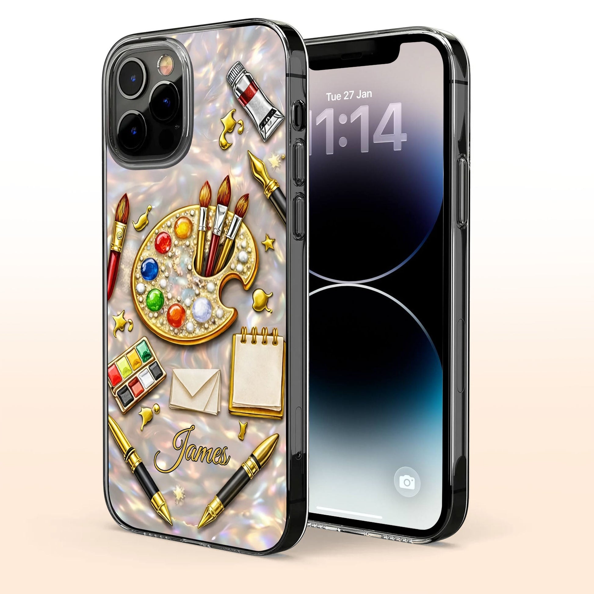 An Artist Soul Creating Masterpieces With Paint Palette And Brushes