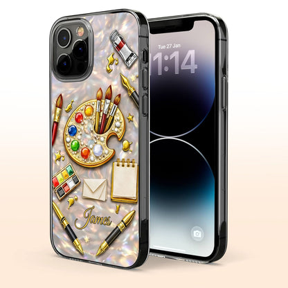 An Artist Soul Creating Masterpieces With Paint Palette And Brushes