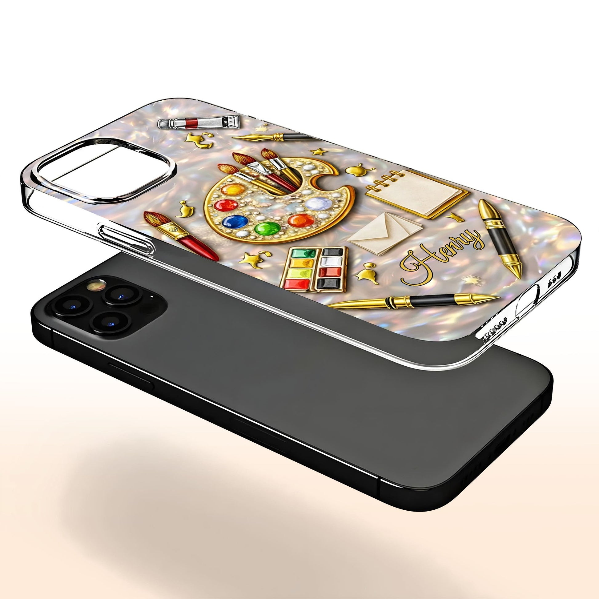 An Artist Soul Creating Masterpieces With Paint Palette And Brushes