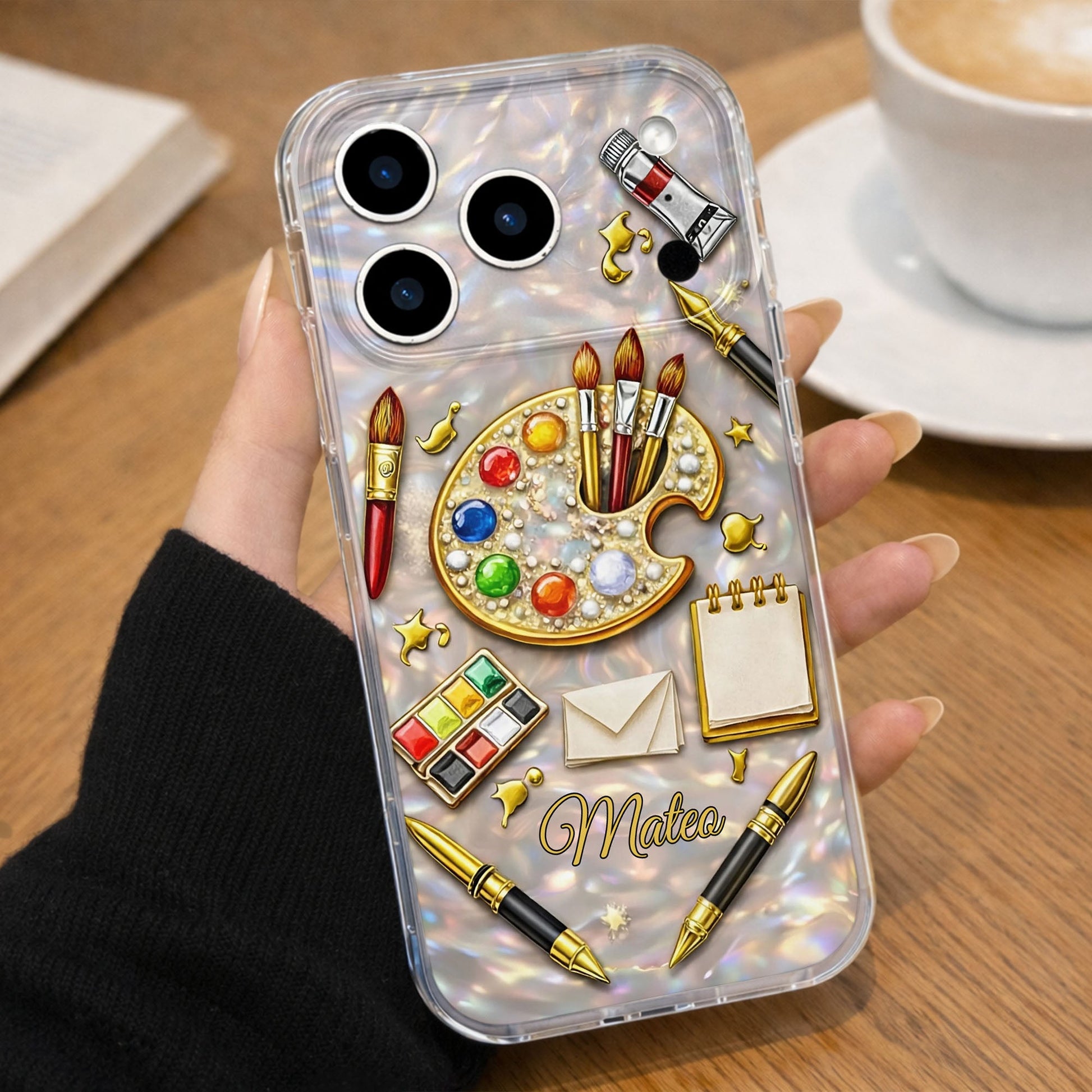 An Artist Soul Creating Masterpieces With Paint Palette And Brushes