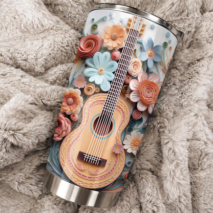 Where Words Fail Music Speaks Guitar And Colorful Flowers