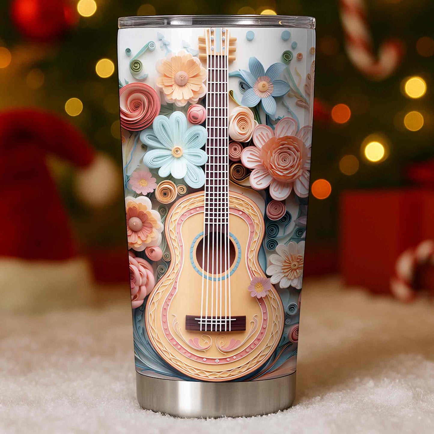 Where Words Fail Music Speaks Guitar And Colorful Flowers