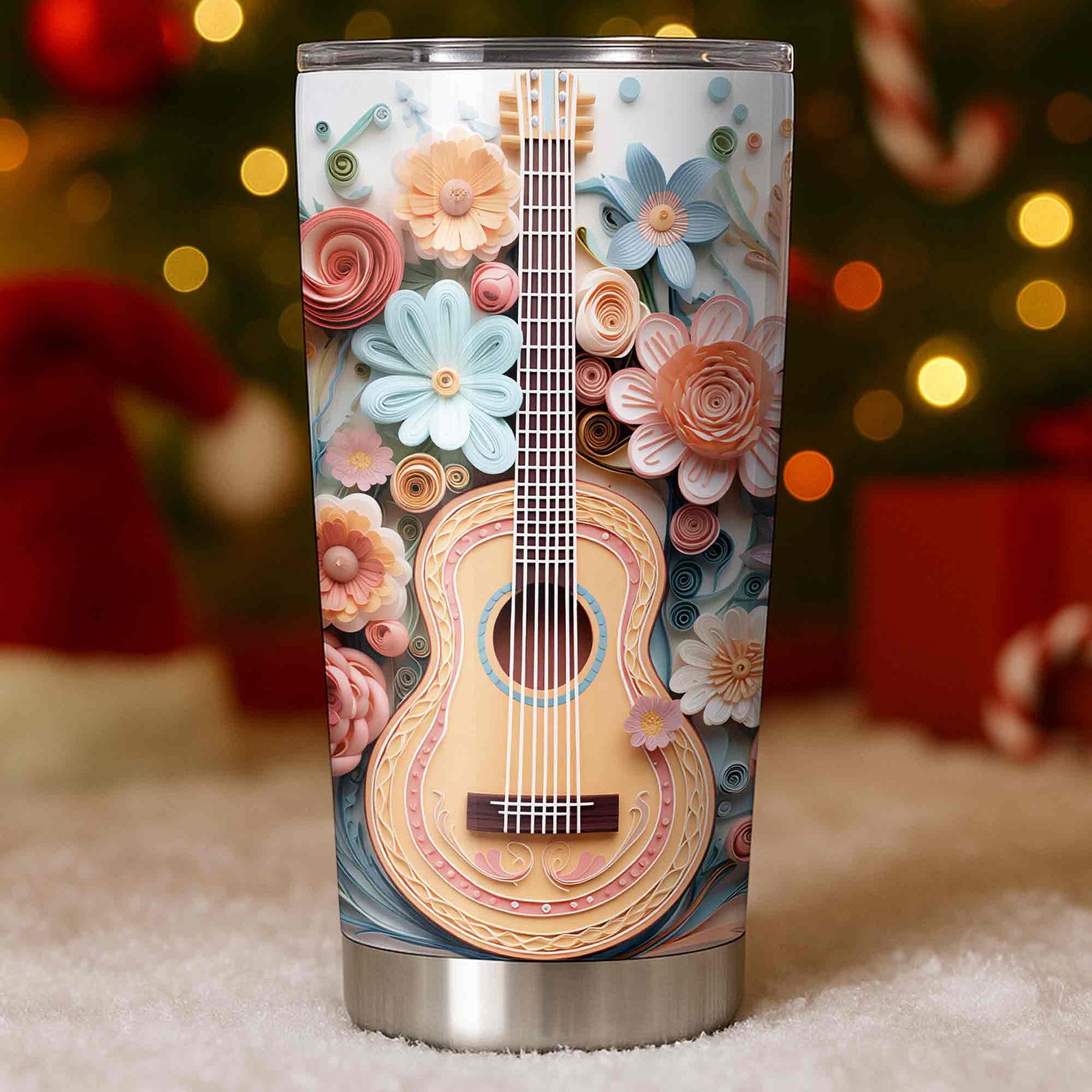 Where Words Fail Music Speaks Guitar And Colorful Flowers