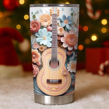 Where Words Fail Music Speaks Guitar And Colorful Flowers