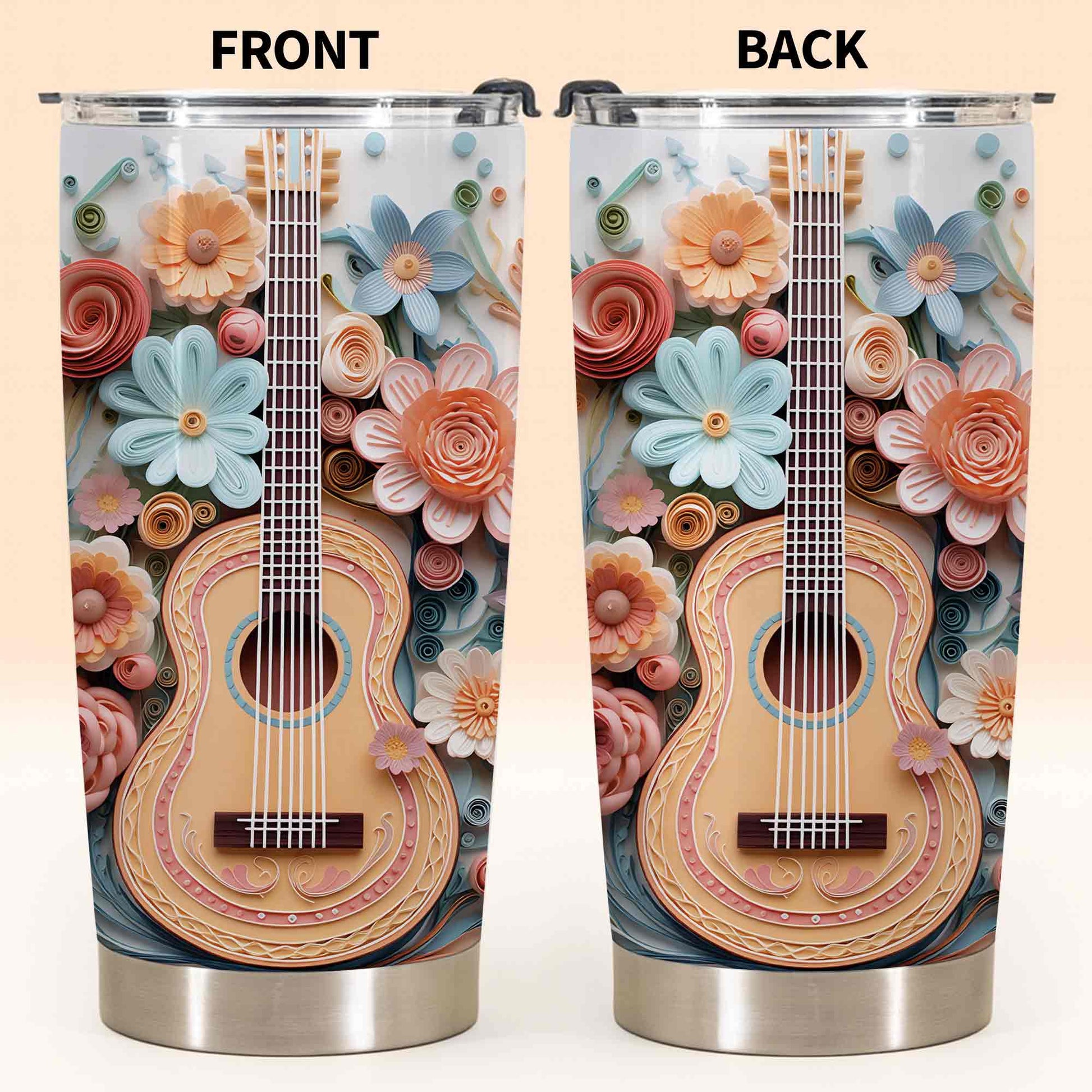 Where Words Fail Music Speaks Guitar And Colorful Flowers