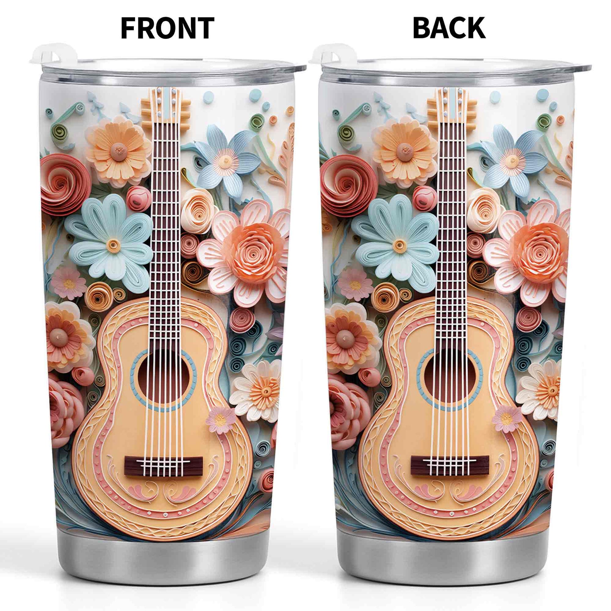 Where Words Fail Music Speaks Guitar And Colorful Flowers