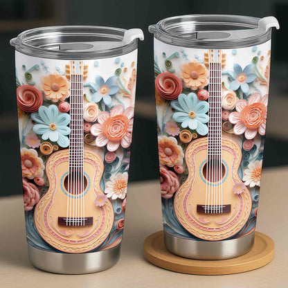 Where Words Fail Music Speaks Guitar And Colorful Flowers