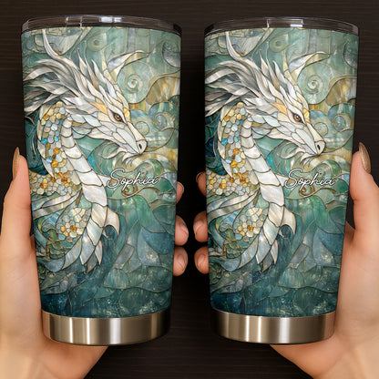 Mother Of Pearl Stained Glass Dragon Art Design