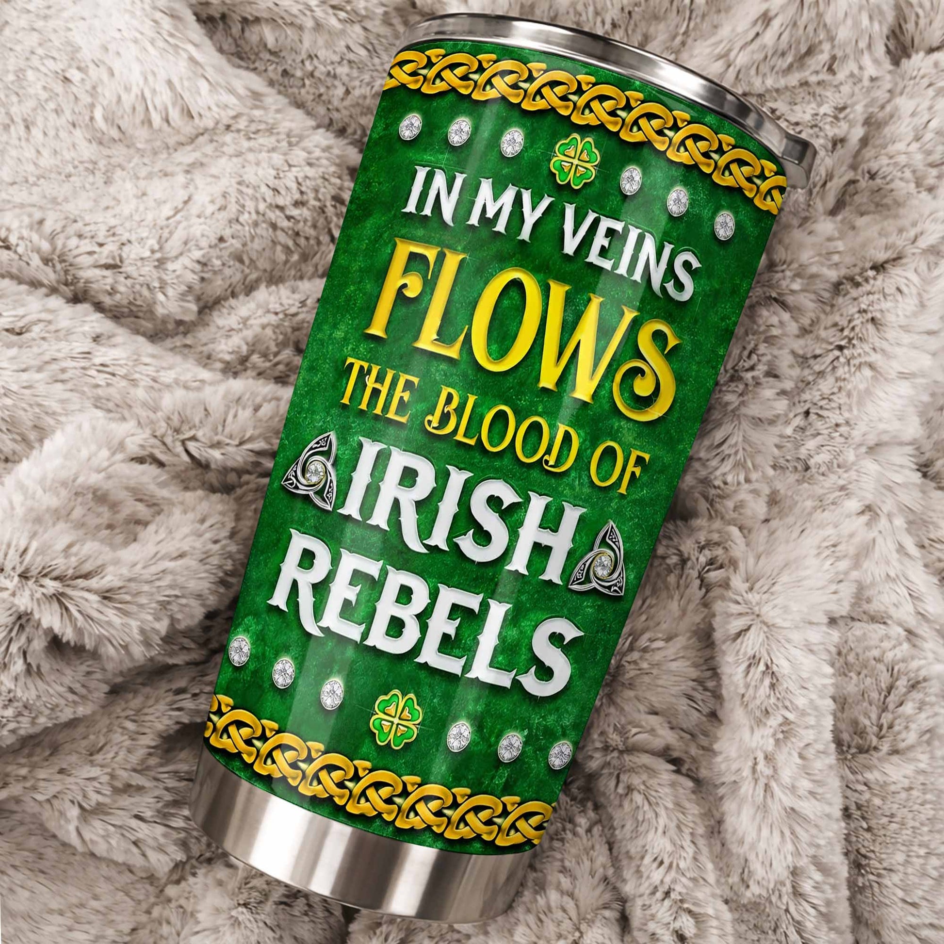 In My Veins Flows The Blood Of Irish Rebels Celtic Cross Shamrock