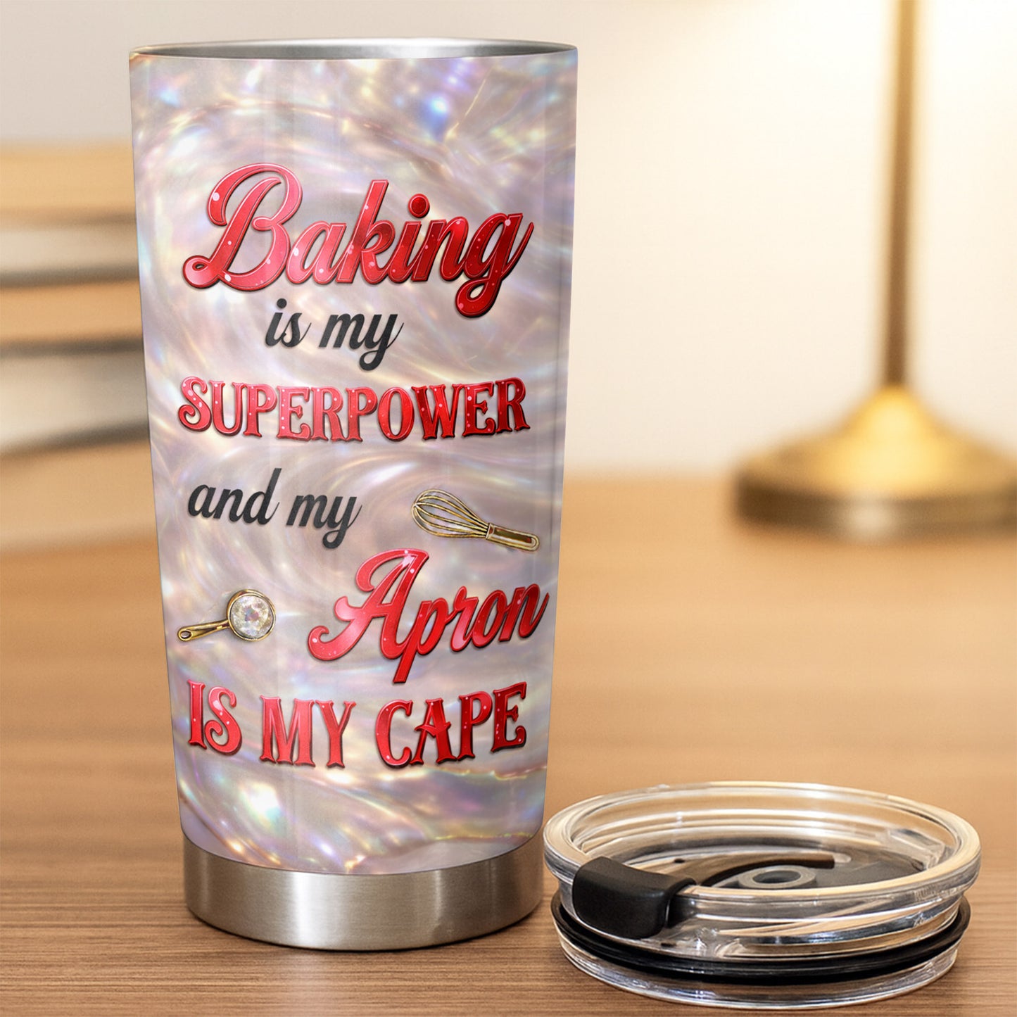 Baking With Love Red Stand Mixer And Cupcakes