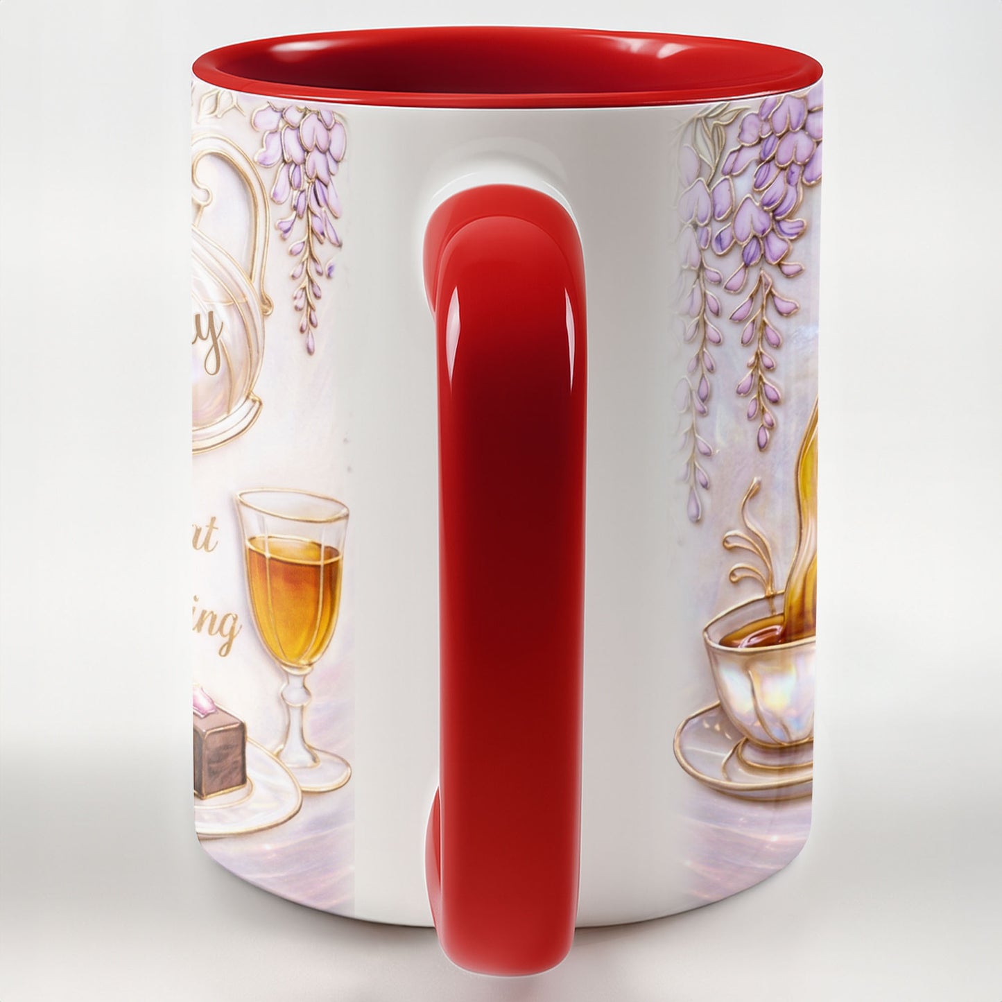 I Am The Tea That You Are Having Teapot And Macarons - Personalized Custom Accent Mug - HOB171_AMUG