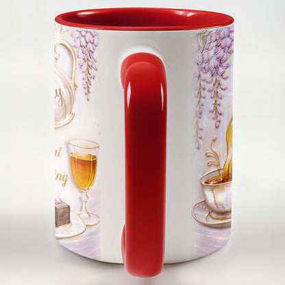 I Am The Tea That You Are Having Teapot And Macarons - Personalized Custom Accent Mug - HOB171_AMUG