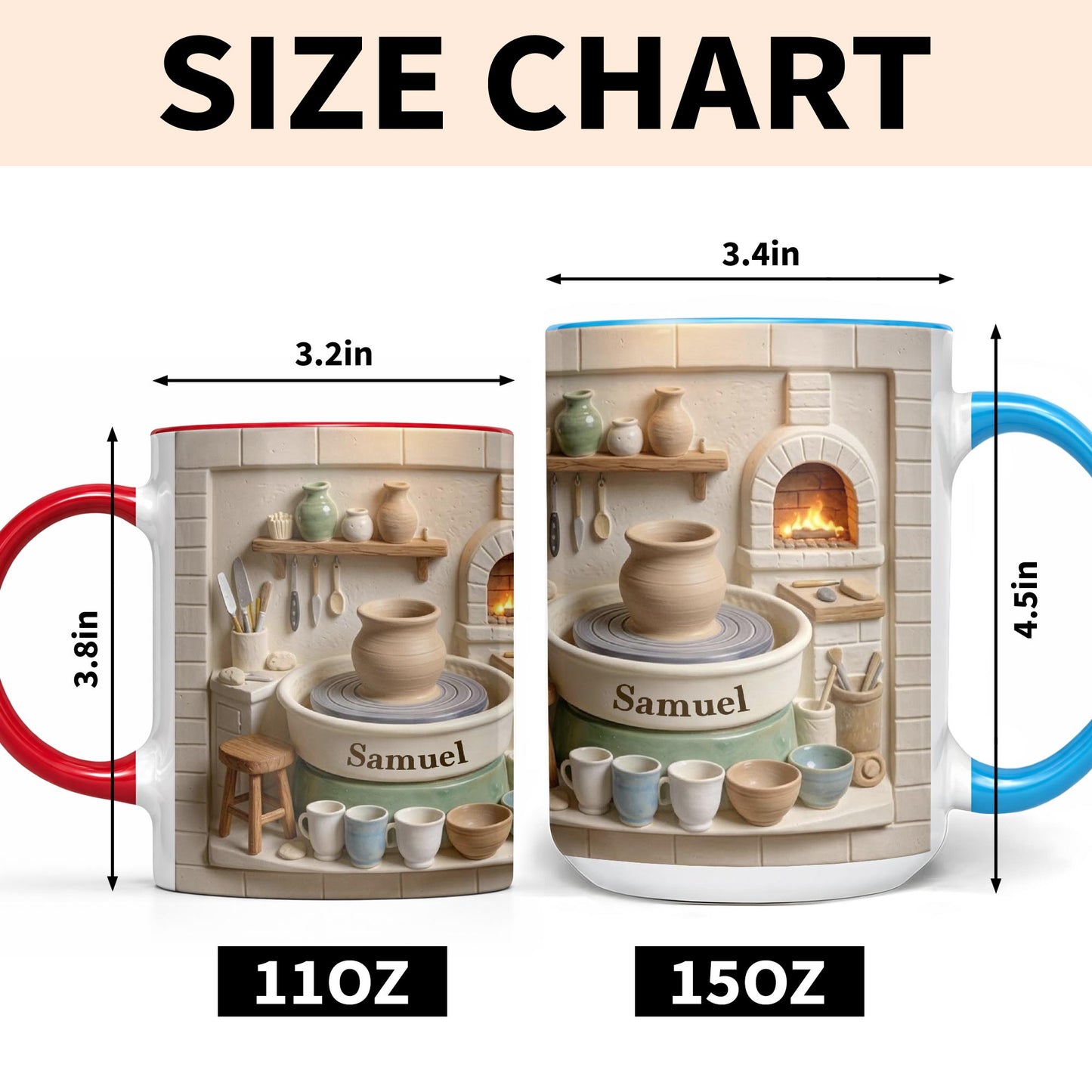 Pottery Is My Therapy With 3D Ceramic Studio And Pottery Wheel - Personalized Custom Accent Mug - HOB174_AMUG