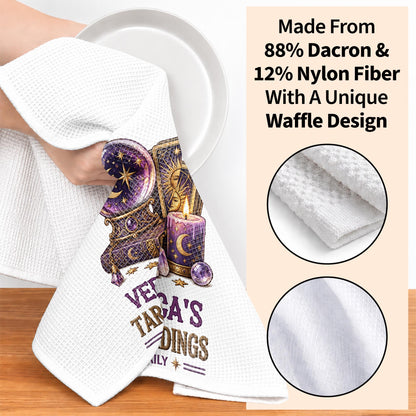 Tarot Readings Open Daily, Mystic Crystal Ball And Tarot Cards - Personalized Kitchen Towel - HOB644_TOWL