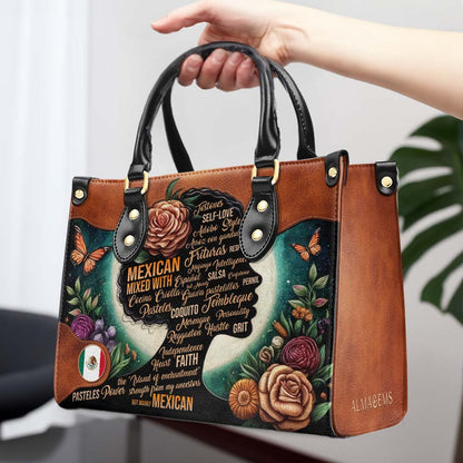 Hispanique mixte avec… - Sac à main en cuir personnalisé - HS018_HB