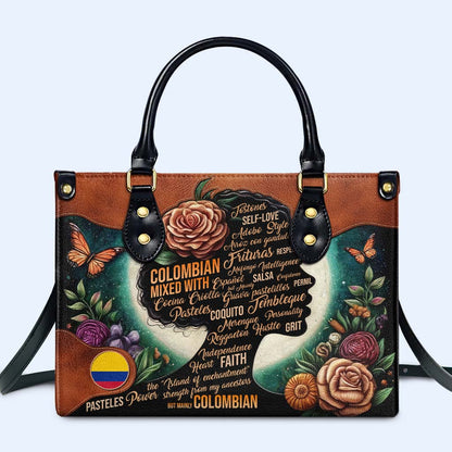 Hispanique mixte avec… - Sac à main en cuir personnalisé - HS018_HB