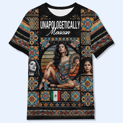 Mexico Vintage Bootleg Style T-Shirt - Personalized Custom Unisex All-Over Printed T-Shirt - HS028_3T
