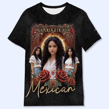 VIVA MEXICO - T-shirt unisexe personnalisé imprimé sur toute la surface - HS030_3T