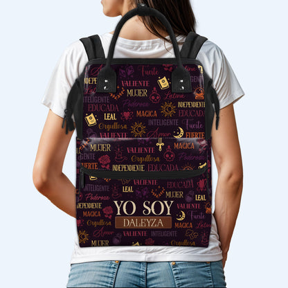 Yo Soy - Mochila de viaje personalizada con diseño de pico de pato - HS033_DKB