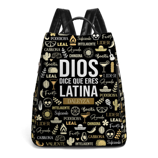 Dios Dice Que Eres - Mochila De Cuero Personalizada - HS035_BP