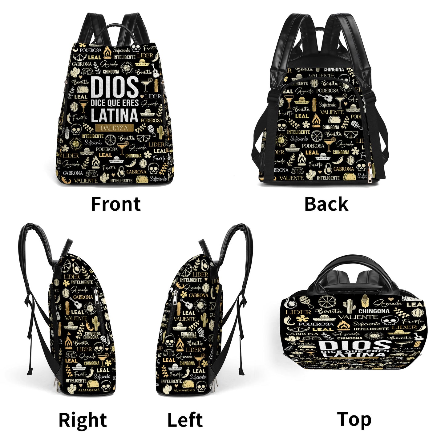 Dios Dice Que Eres - Personalized Custom Leather BackPack - HS035_BP