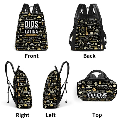 Dios Dice Que Eres - Personalized Custom Leather BackPack - HS035_BP