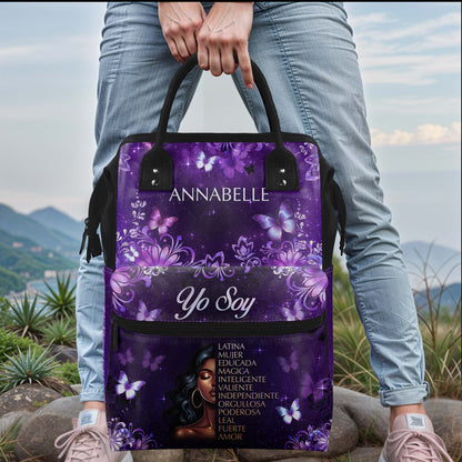 Yo Soy - Mochila de viaje personalizada con diseño de pico de pato - HS037_DKB