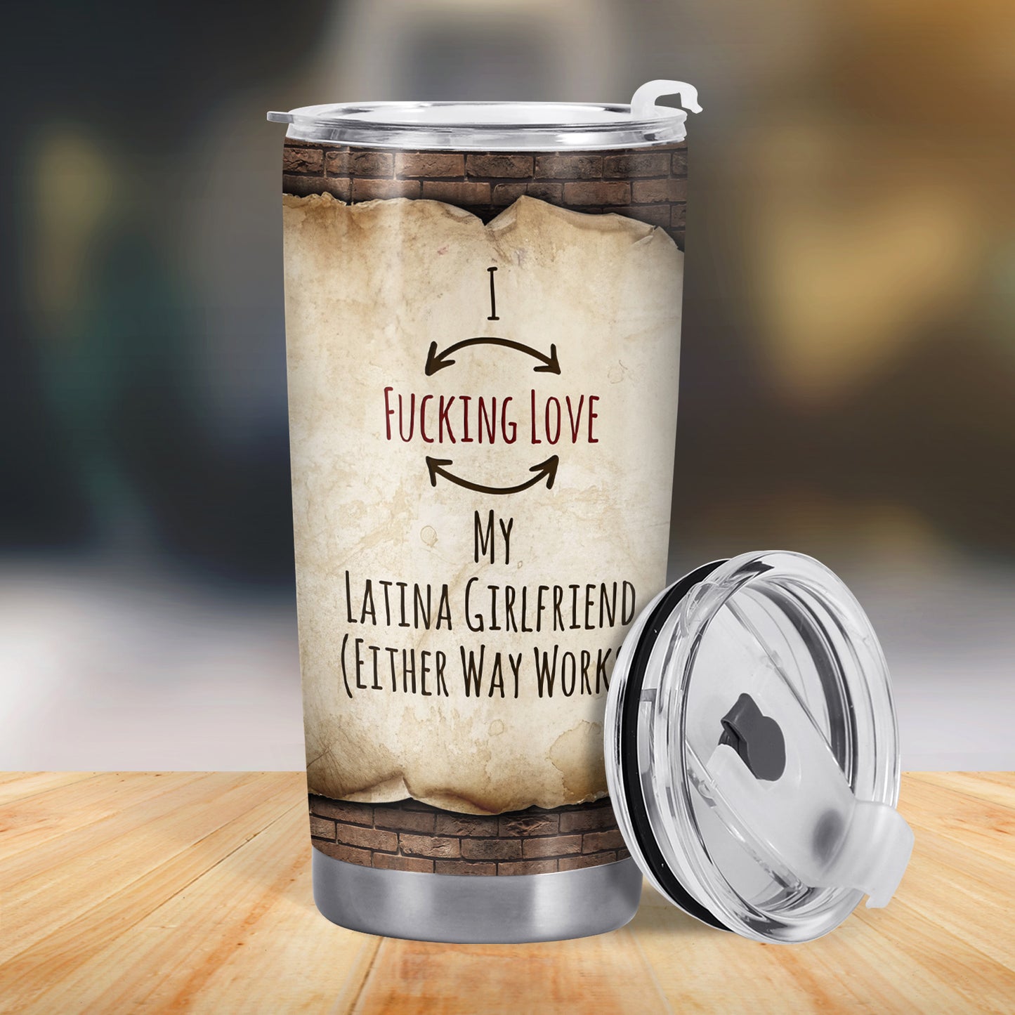 I Fucking Love You (Either Way Works) - Personalized Custom Stainless Steel Tumbler 20oz 30oz - HS040_TB