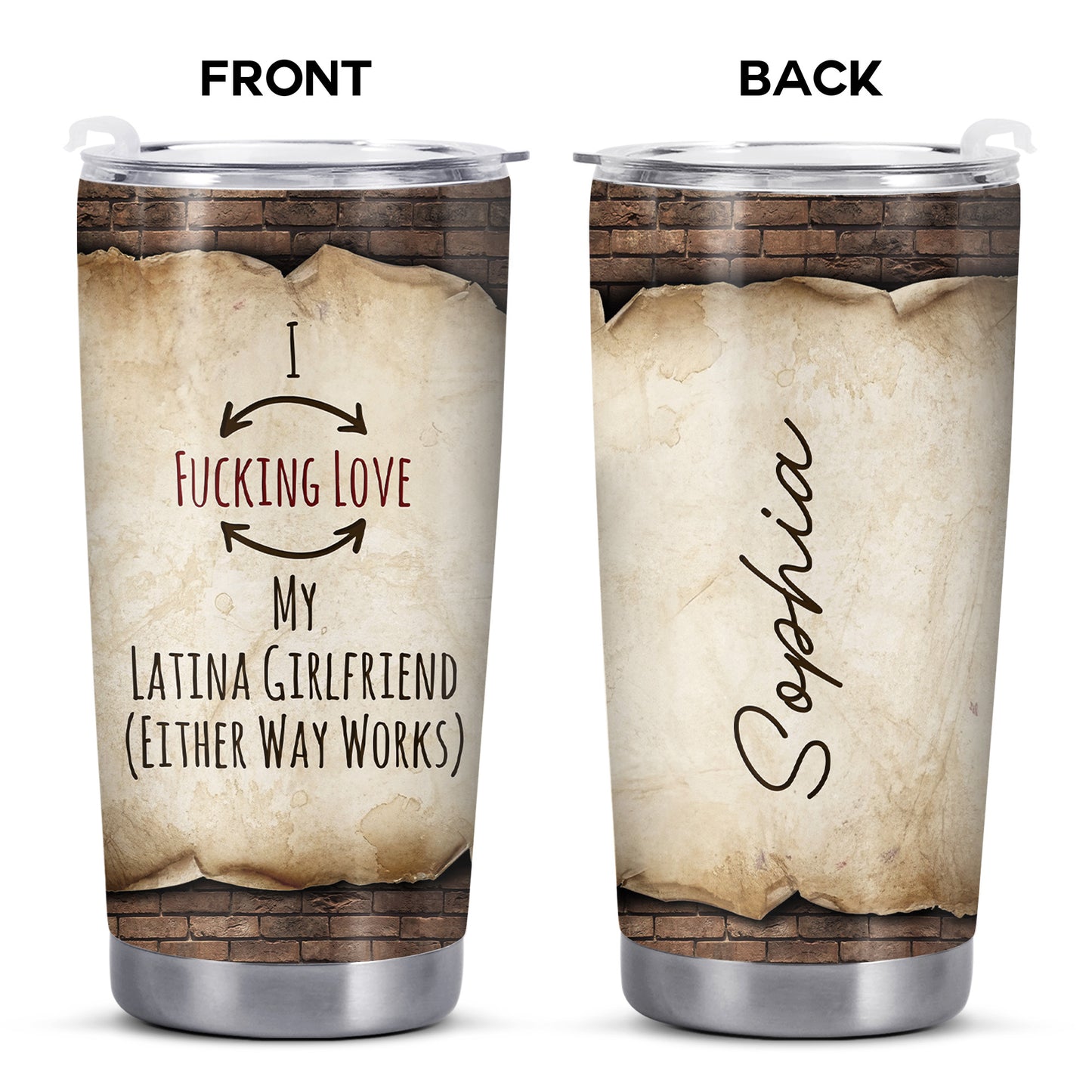 I Fucking Love You (Either Way Works) - Personalized Custom Stainless Steel Tumbler 20oz 30oz - HS040_TB