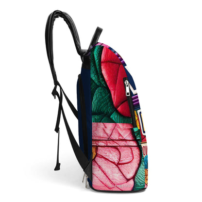 Sac à dos en cuir personnalisé, instruit, puissant et fier - HS054_BP