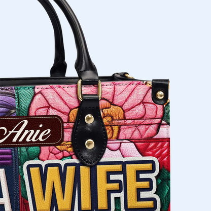 ESPOSA. MAMÁ. JEFA - Bolso de mano de cuero personalizado - HS054_HB