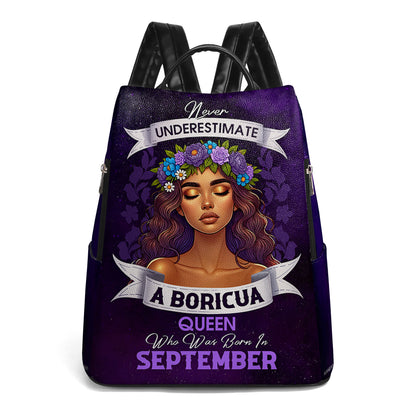 Ne sous-estimez jamais une reine hispanique - Sac à dos en cuir personnalisé - HS063_BP