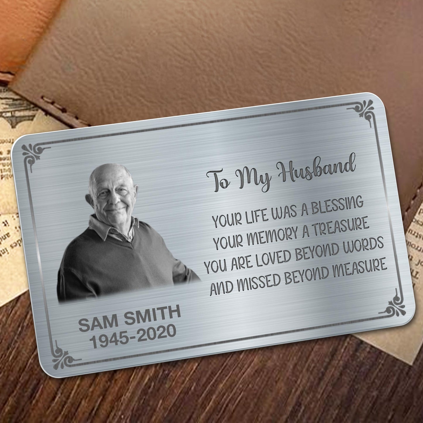 Loved Beyond Words Elegant Scroll Memory Card For Husband