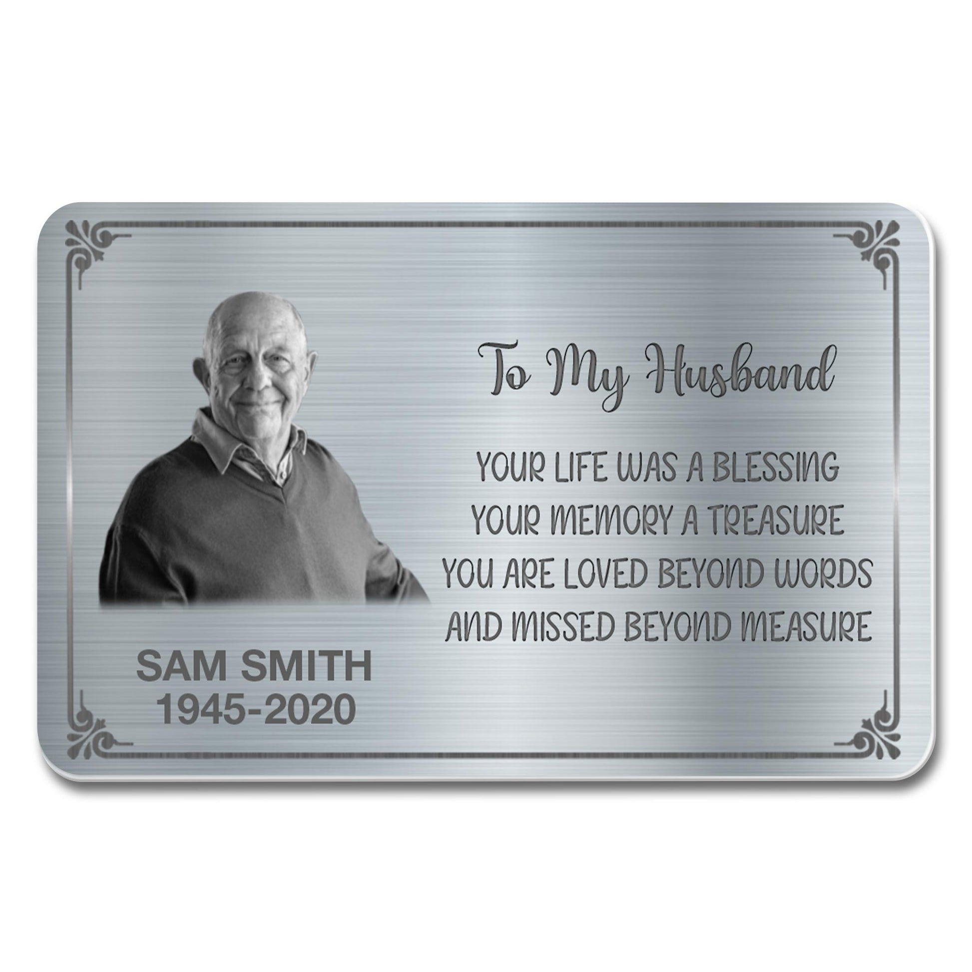 Loved Beyond Words Elegant Scroll Memory Card For Husband