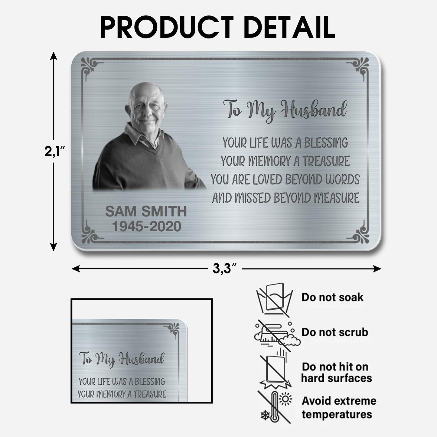 Loved Beyond Words Elegant Scroll Memory Card For Husband