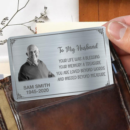 Loved Beyond Words Elegant Scroll Memory Card For Husband