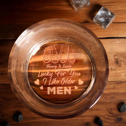 Lucky For You I Like Older Men With Heart Design