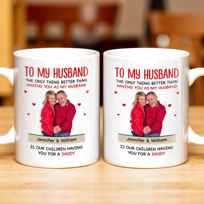 To My Husband, The Best Gift From Our Children - Personalized Custom Coffee Mug - HSB018_MG