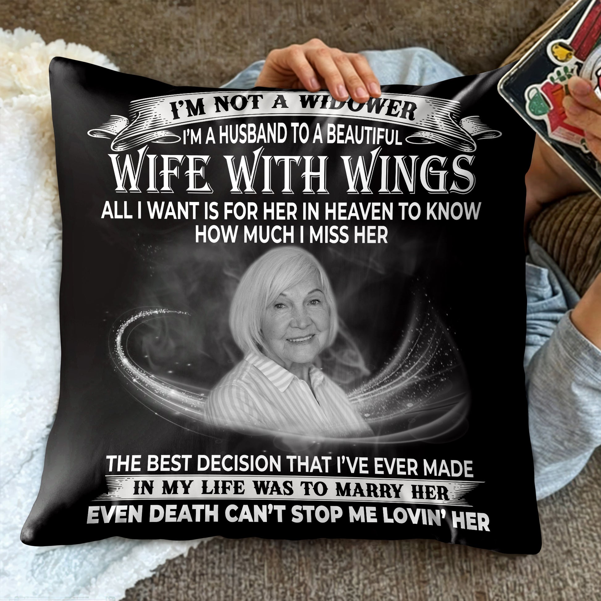 Husband to a Beautiful Wife with Wings Memorial Tribute