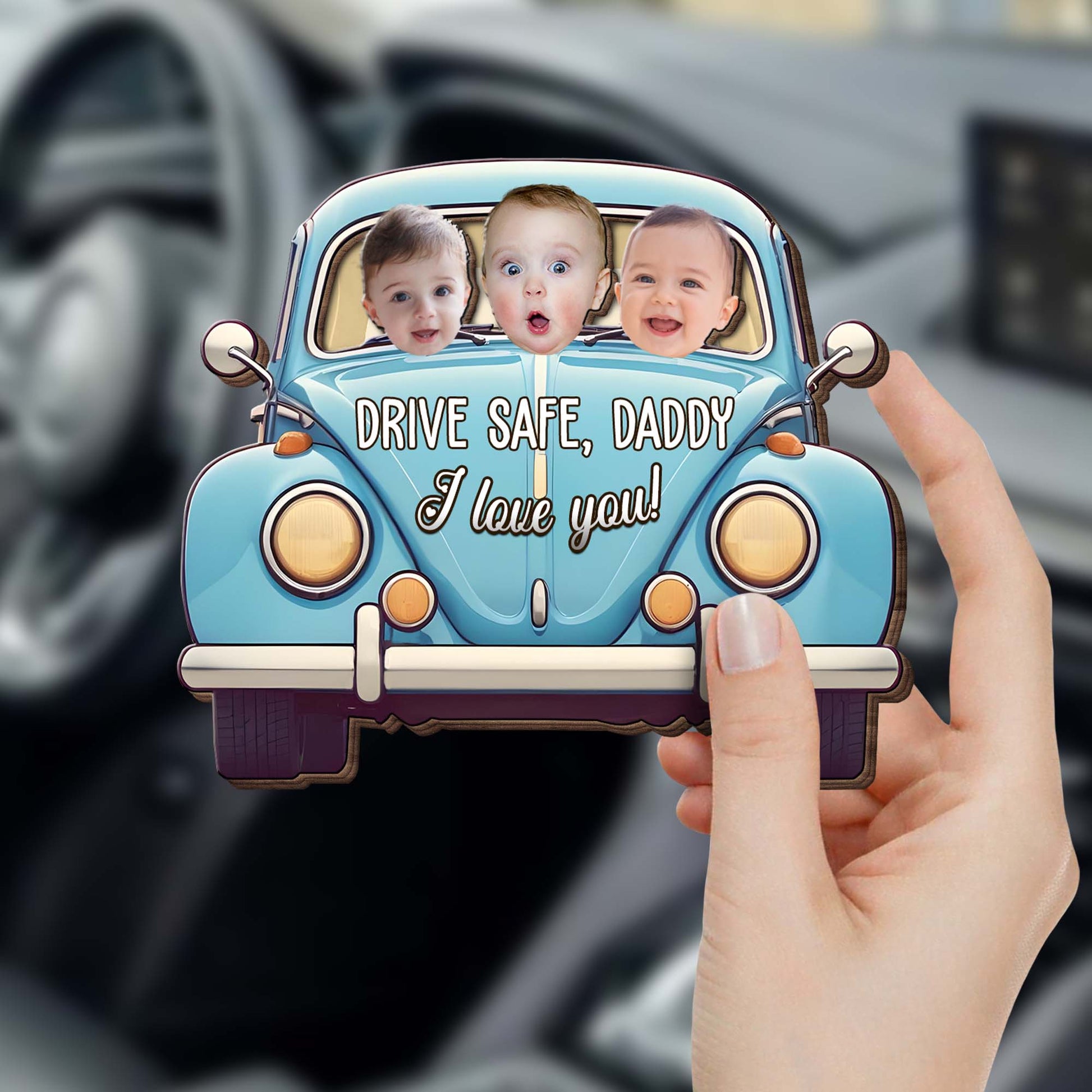 Drive Safe Daddy We Love You Vintage Car Design