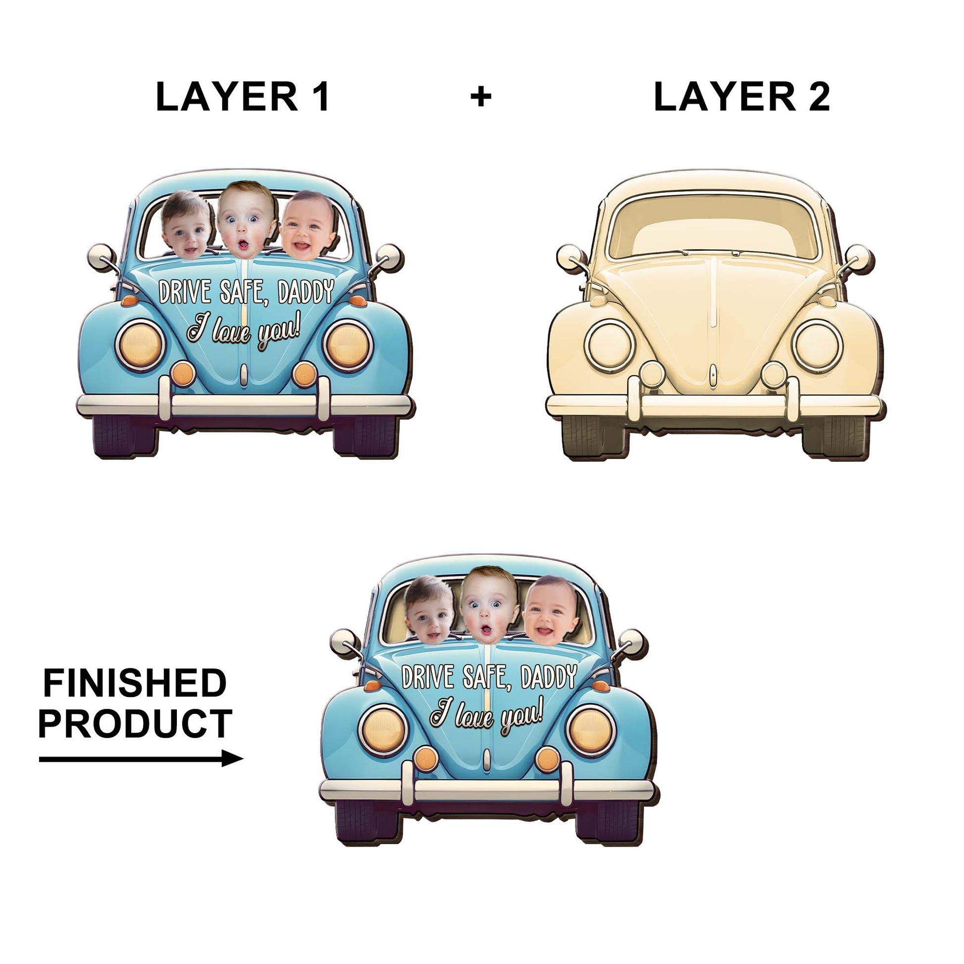 Drive Safe Daddy We Love You Vintage Car Design