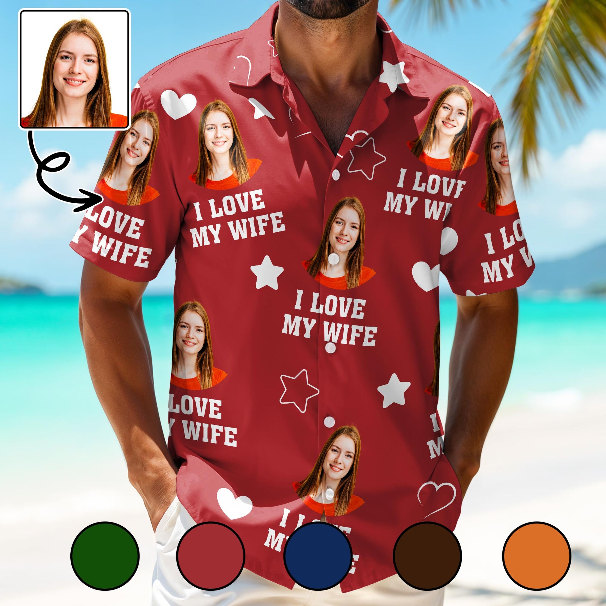 I Love My Wife With Hearts And Stars