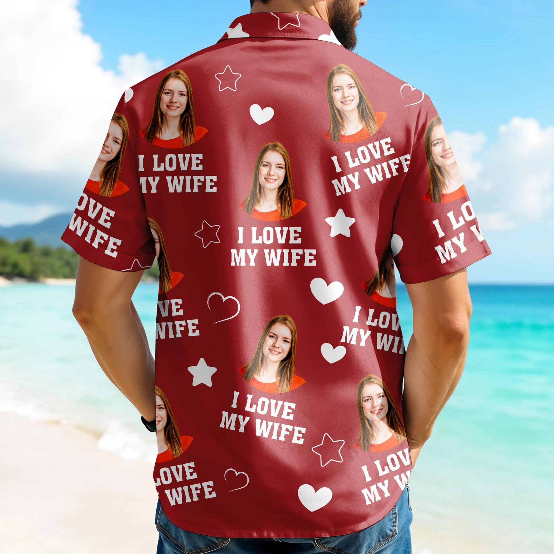 I Love My Wife With Hearts And Stars