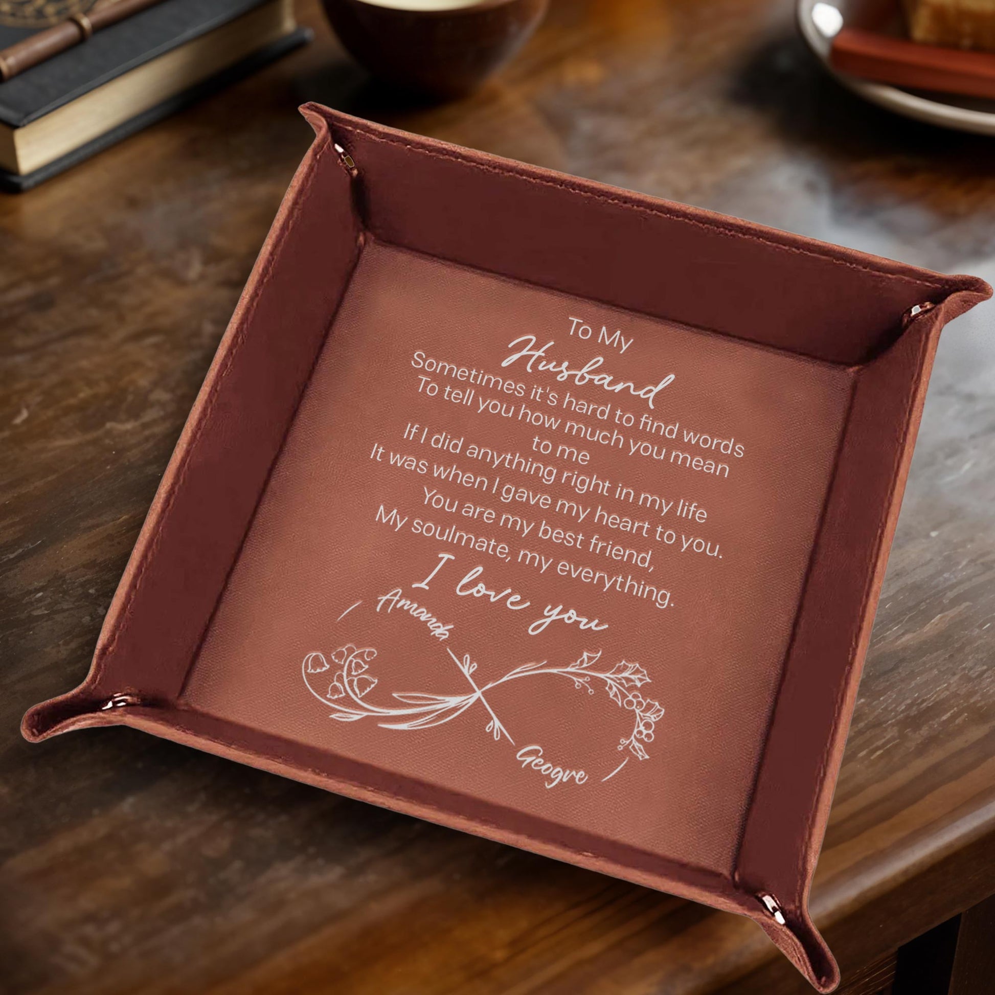 To My Husband, Heart And Roses Expression